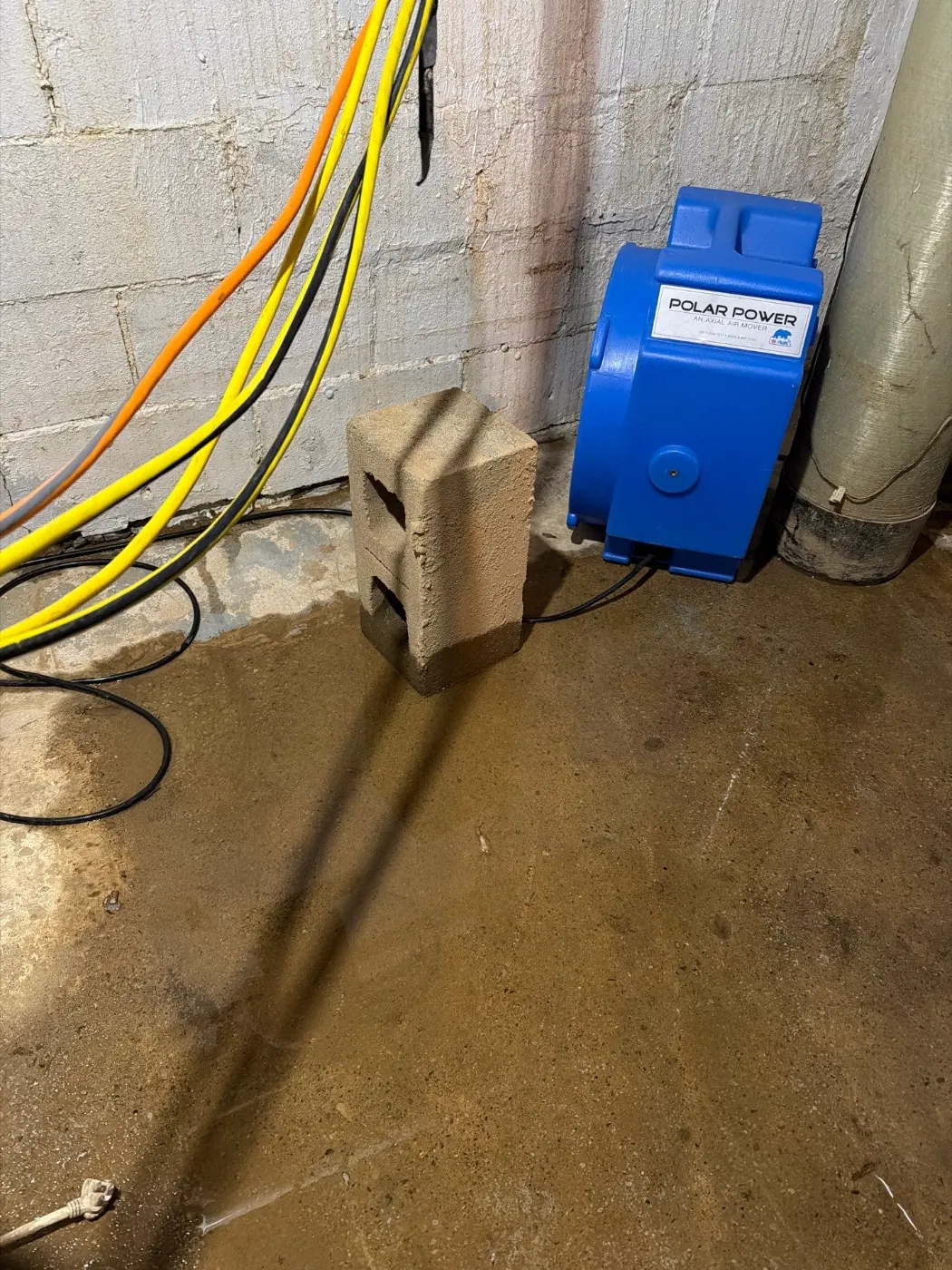Basement water extraction in Spring Mill Indiana home